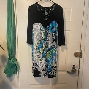 Studio I Abstract Print Dress Size 14